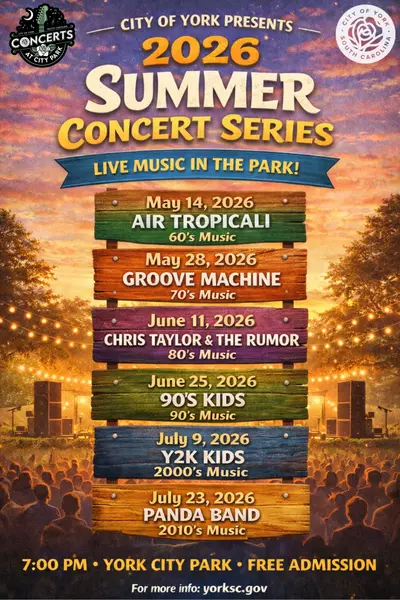 2026 Summer Concert Series Flyer